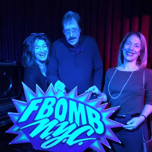 Photo Credit: Paul Weisgerber. From L A. E. Weisgerber, Ron Kolm, Amy Barone 3/1/2019 FBomb NYC Flash Fiction Reading Series.